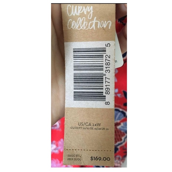 RACHEL by Rachel Roy Sheath Floral Red and Blue Midi Dress size 14W Plus NWT‎ - Picture 5 of 11